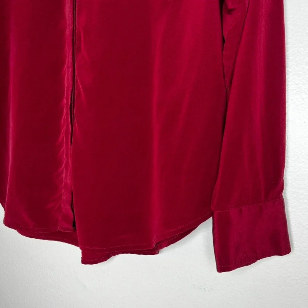 J. Crew Long Sleeve Button Down Shirt in Deep Rose